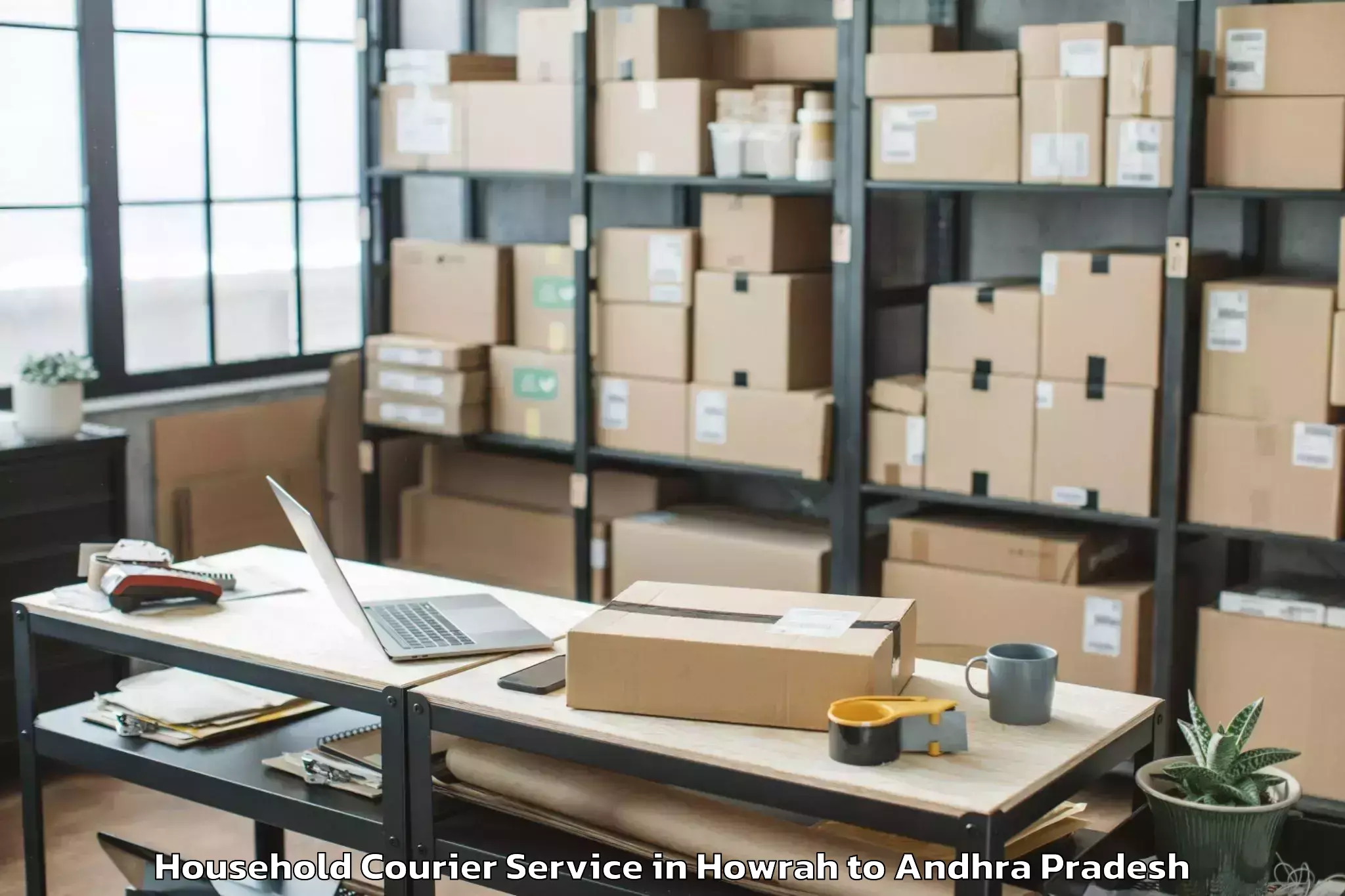 Book Howrah to Ponnaluru Household Courier